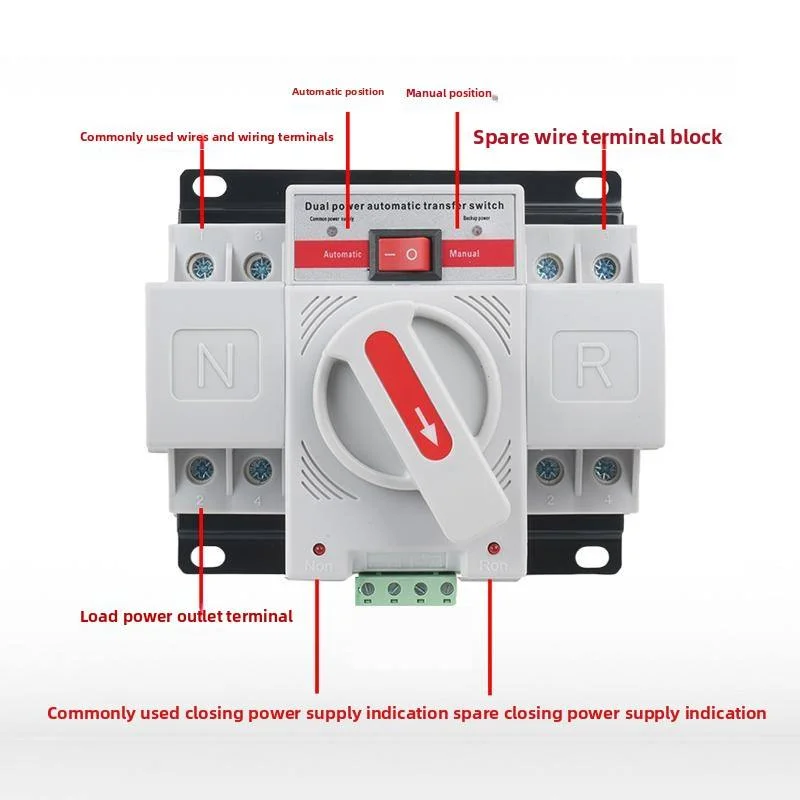 Automatic Transfer Switch (ATS) or automatic changeover switch 63 amp